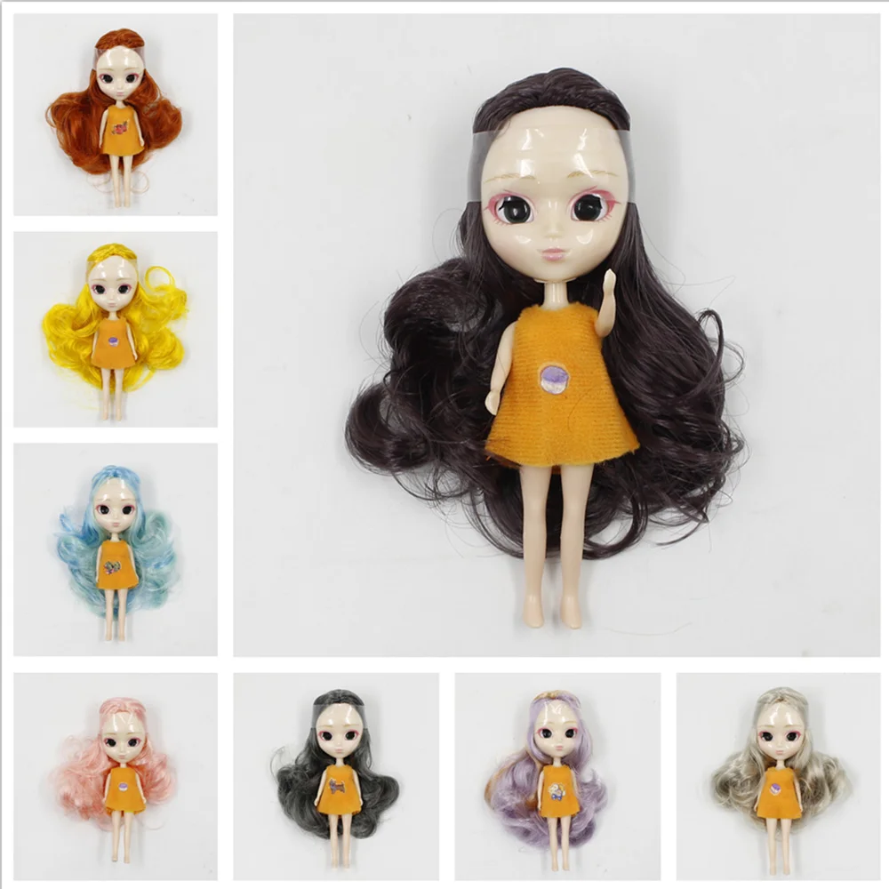 Мини кукла Blyth без челки 12 см много видов hari с случайным платьем DIY модные игрушки |