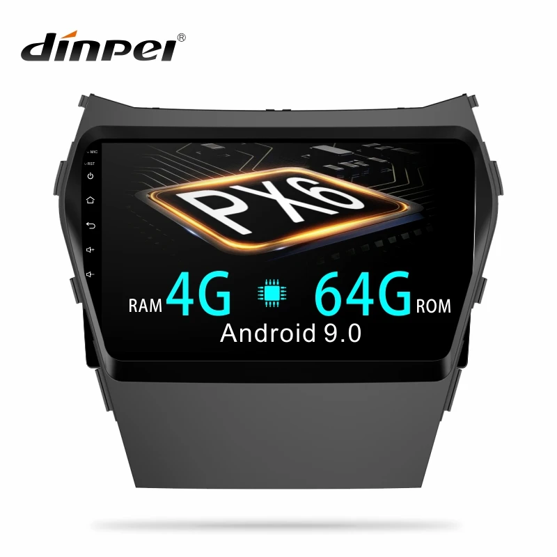 PX6 4 + 64G Android 9 0 автомобильный Радио Мультимедиа Видео плеер навигация gps для hyundai