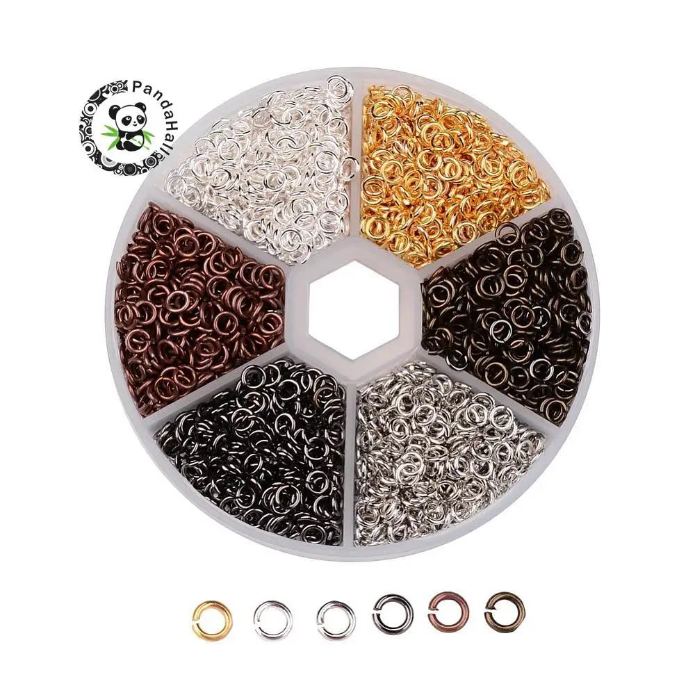 

4/5/6/7/8/10mm 1 Box Close but Unsoldered Brass Metal Jump Rings for Jewelry Making DIY Findings Accessories Supply, Mixed Color