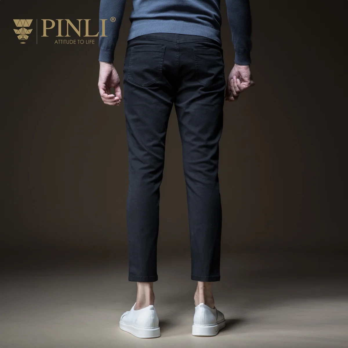 Мужские джинсы облегающие Pinli новые для отдыха с дырками B183116082 2019 | Мужская одежда