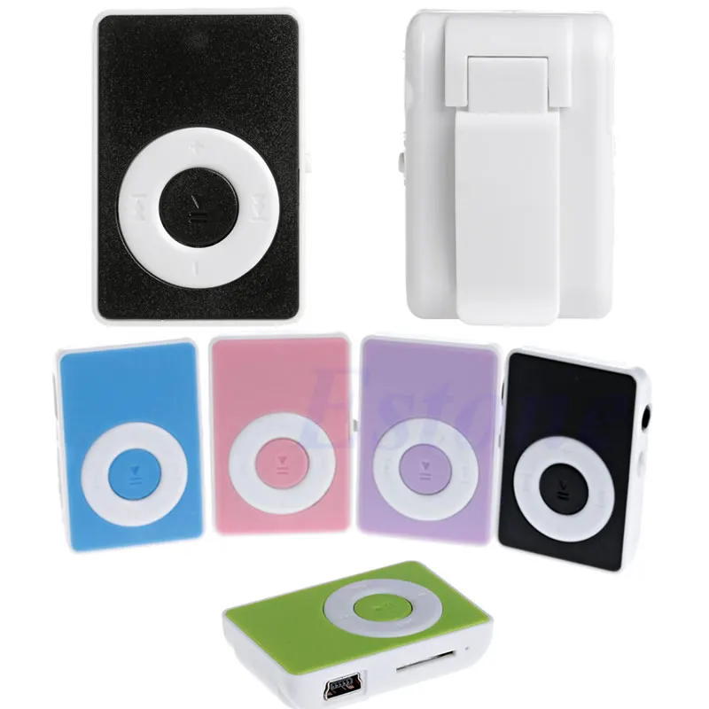 1 шт. мини зажим USB портативный музыкальный mp3 плеер Поддержка 32 ГБ Micro SD TF карта +