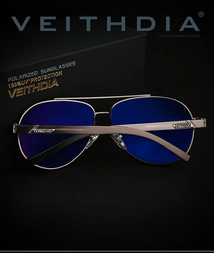 Мужские солнцезащитные очки VEITHDIA, из алюминиево-магниевого сплава с поляризационными стеклами, модель 2605
