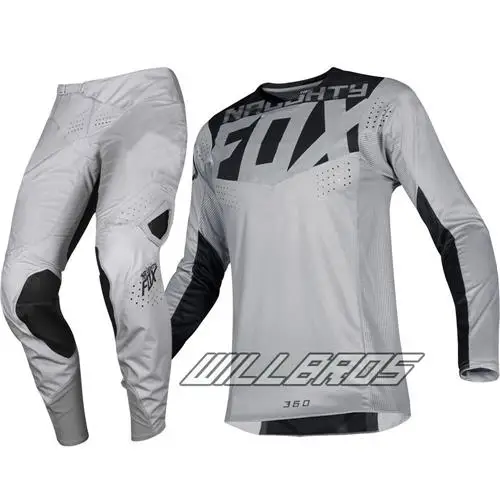 Light Grey MX 180 Prizm красный синий Джерси Брюки для мотокросса Dirt bike Внедорожный гоночный набор передач - Цвет: Light Grey