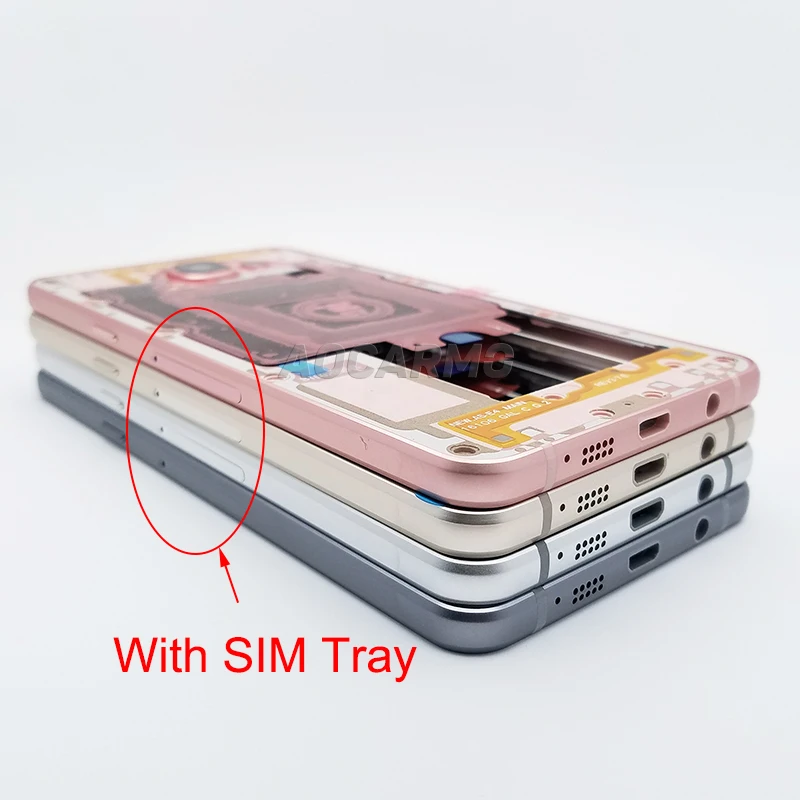 Aocarmo Замена средняя рамка Корпус Шасси с кнопками SIM лоток для samsung A5() A510 A510F