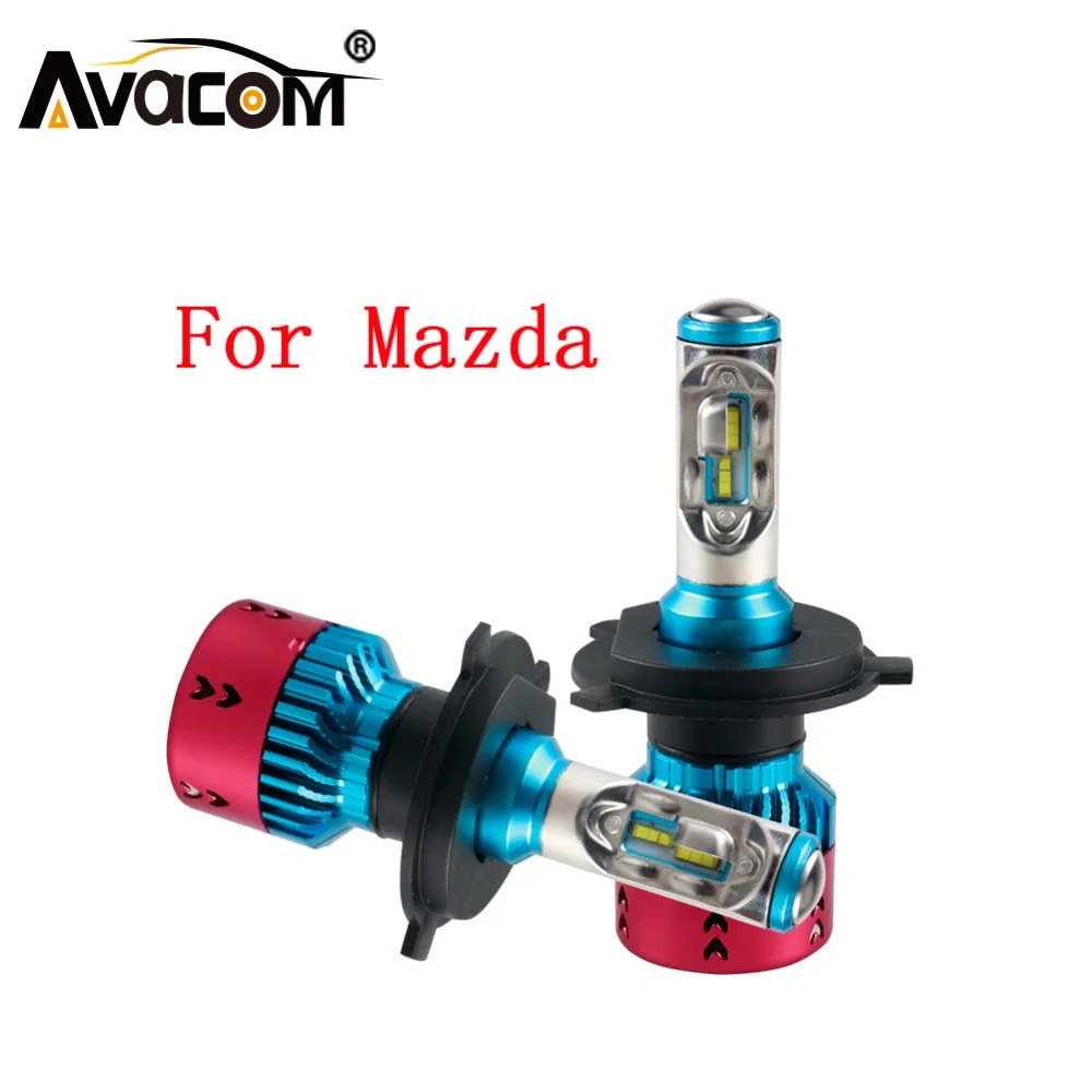 Avacom 2 шт. светодиодный H4 H11 H8 H9 12V автомобиль лампа H1 H7 авто фары 6500K для Mazda