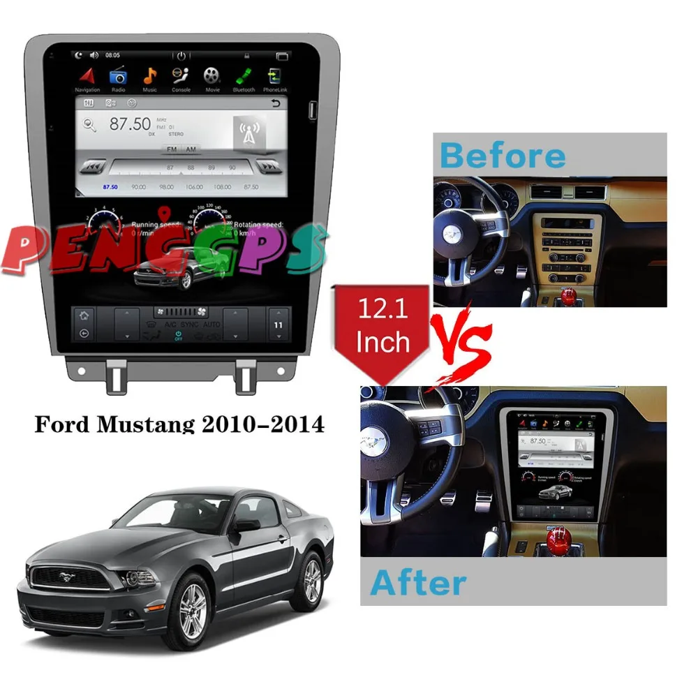 Tesla стиль радиоприемник для Android автомобильный dvd плеер gps навигационный блок Ford
