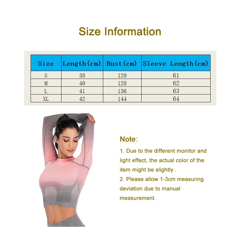2020 Women Seamless Yoga Shirts Long Sleeve Crop Top Fitness Gym Workout Running Clothes Sportswear Neck | Спорт и развлечения