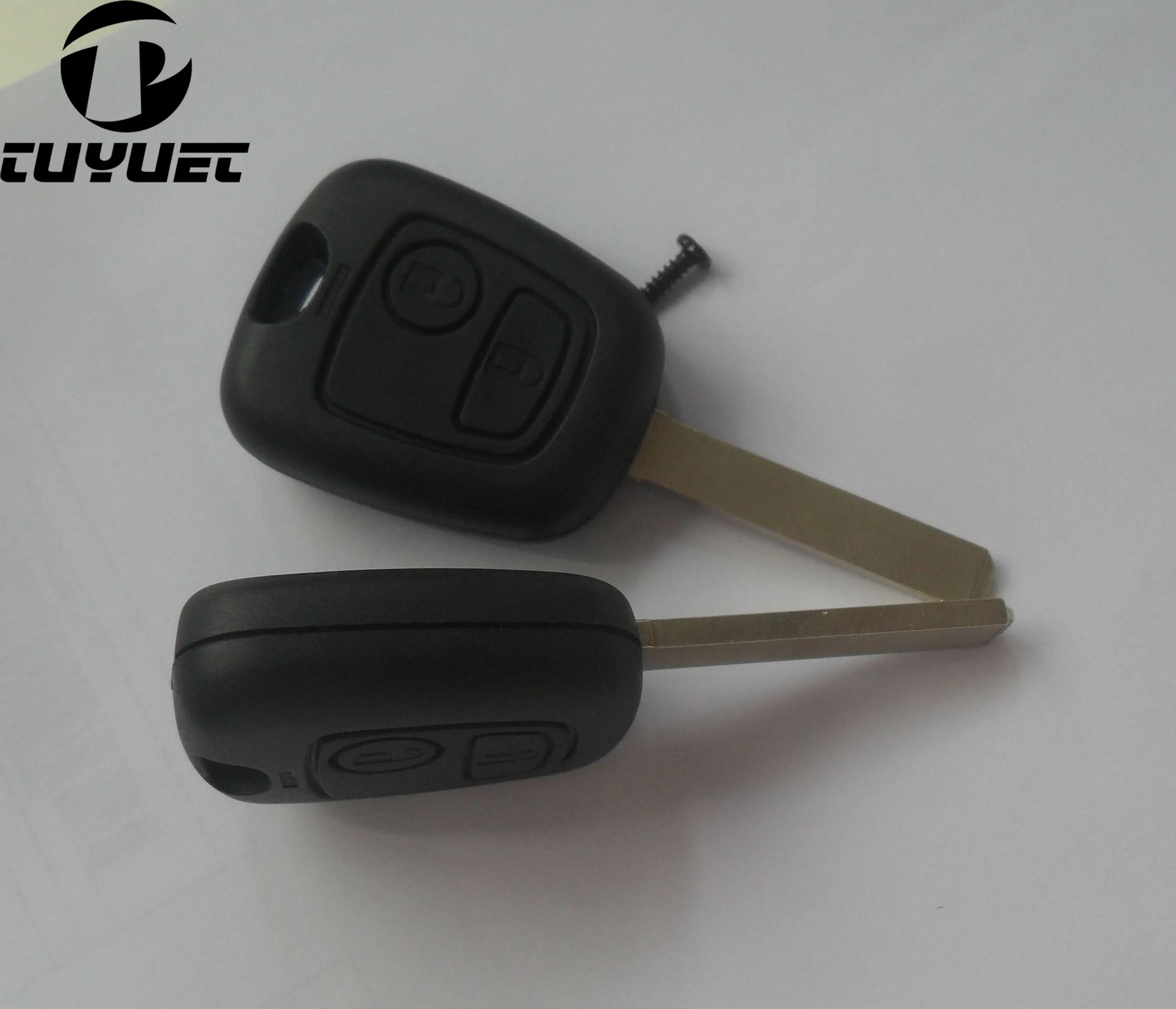 2 кнопки дистанционного ключа чехол Корпус для Peugeot 107 207 307 407 106 206 306 406 без паза|key