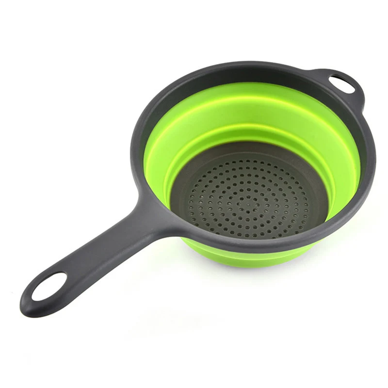 Handheld Fruit Colander Strainer Collapsible Skimmer Practical Vegetable with Long Handle for Straining F | Дом и сад