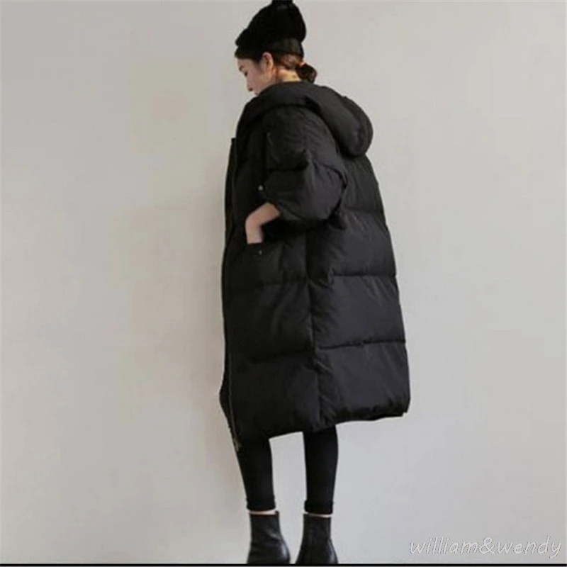 2018 модные женские туфли зимние теплые сапоги выше колена Длина пальто дешевые