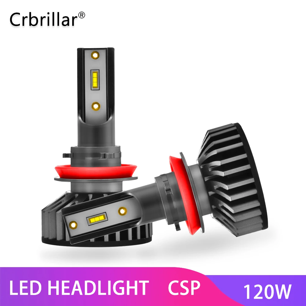 Crbrillar CSP чип светодиодные лампы льда для Авто H1 H4 H7 H8 H11 HB3 HB4 9006 9005 лампочки фары Canbus