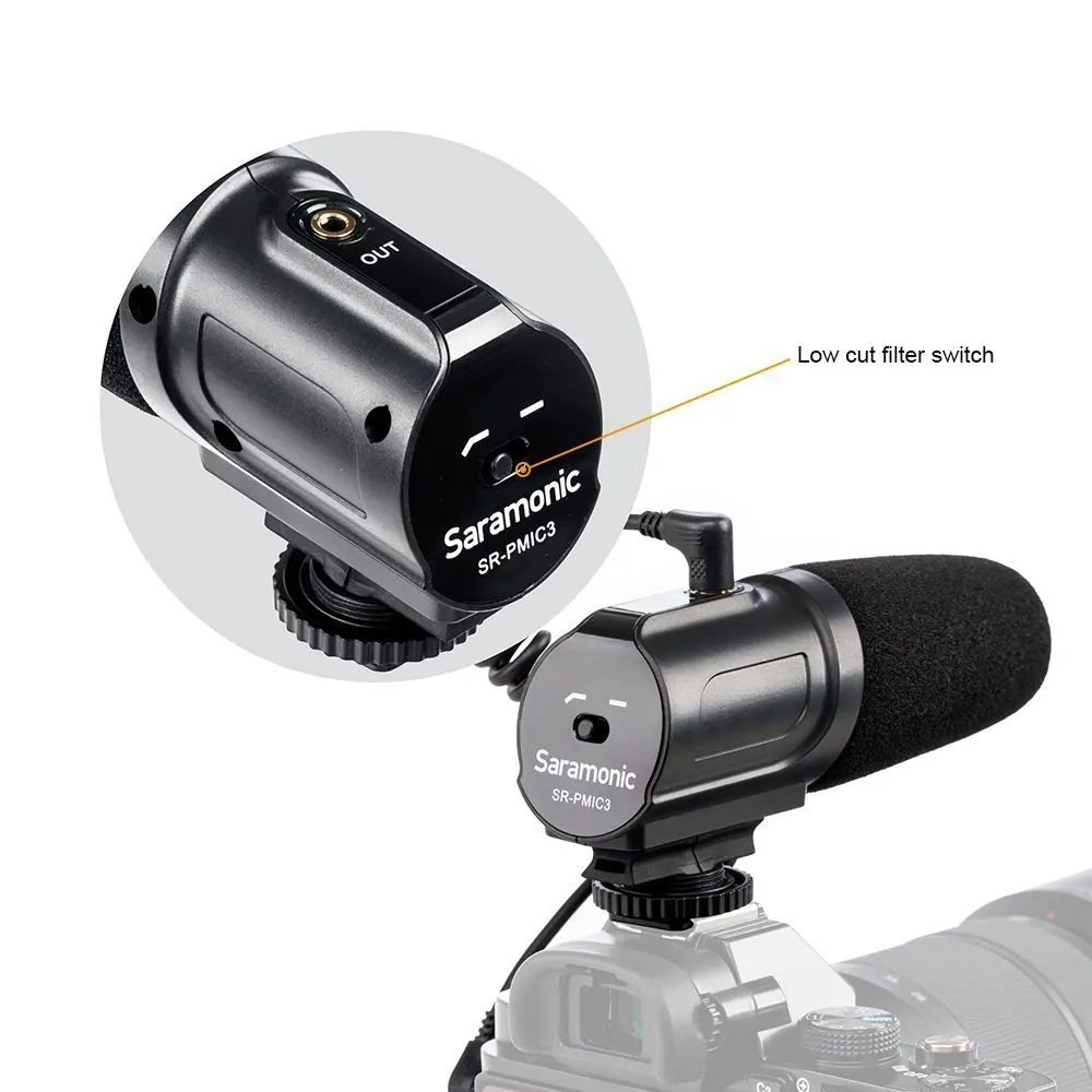 Saramonic SR PMIC3 Micr для объемной записи с встроенным ударопрочным креплением фильтром