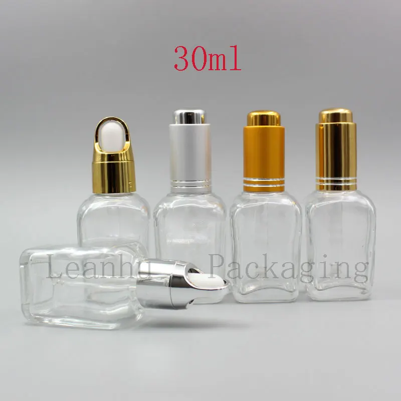 

Стеклянная бутылка капельницы эфирного масла с алюминиевой крышкой, пустые косметические контейнеры, 30 мл многоразовые переносные контейн...