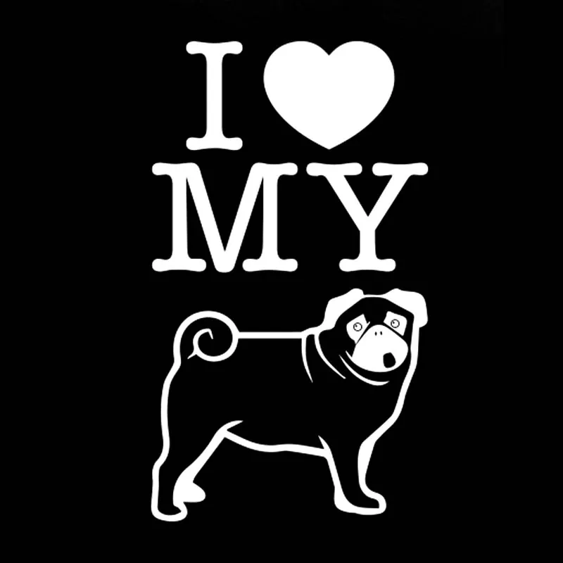 TGS 12 1 см * 14 I LOVE MY DOG виниловые наклейки для автомобиля черный/серебристый C10