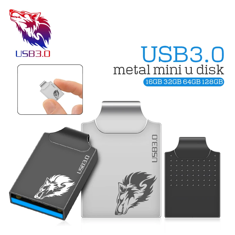Металлический супер мини-флеш-накопитель высокоскоростной USB-накопитель 4 ГБ 8 16 32