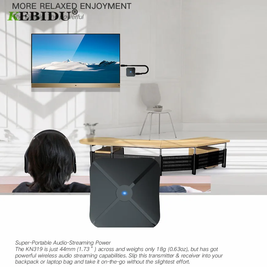 Bluetooth-адаптер Kebidu 2 в 1 принимает передатчик Bluetooth 5 0 приемник-передатчик 4 аудио 3