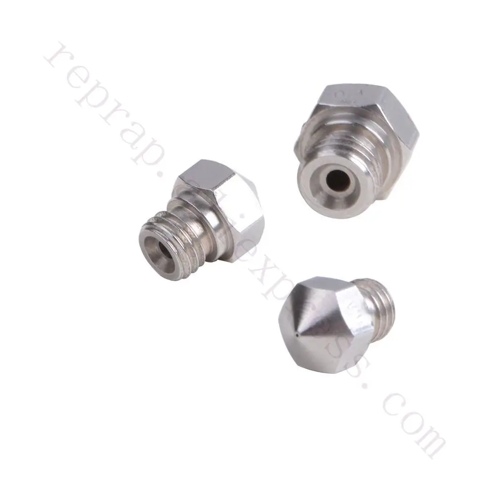 2 шт. сопла из нержавеющей стали f/Micro Swiss MK10 все металлические Hotend обновления, Wanhao/Creator pro/Dreamer/Finder 3d принтер использования