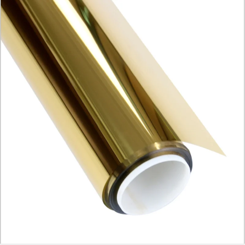HOHOFILM 100cm x 500cm Gold&ampsilver Mirrored Window Film Solar Tint Reflective Glass House Office Sun Proof Sticker | Дом и сад