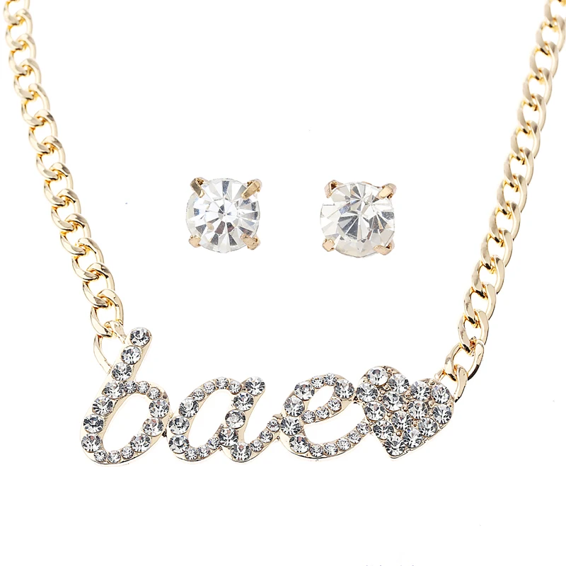 Модное ожерелье серьги наборы подарок на день матери серебро шея чокер массивная