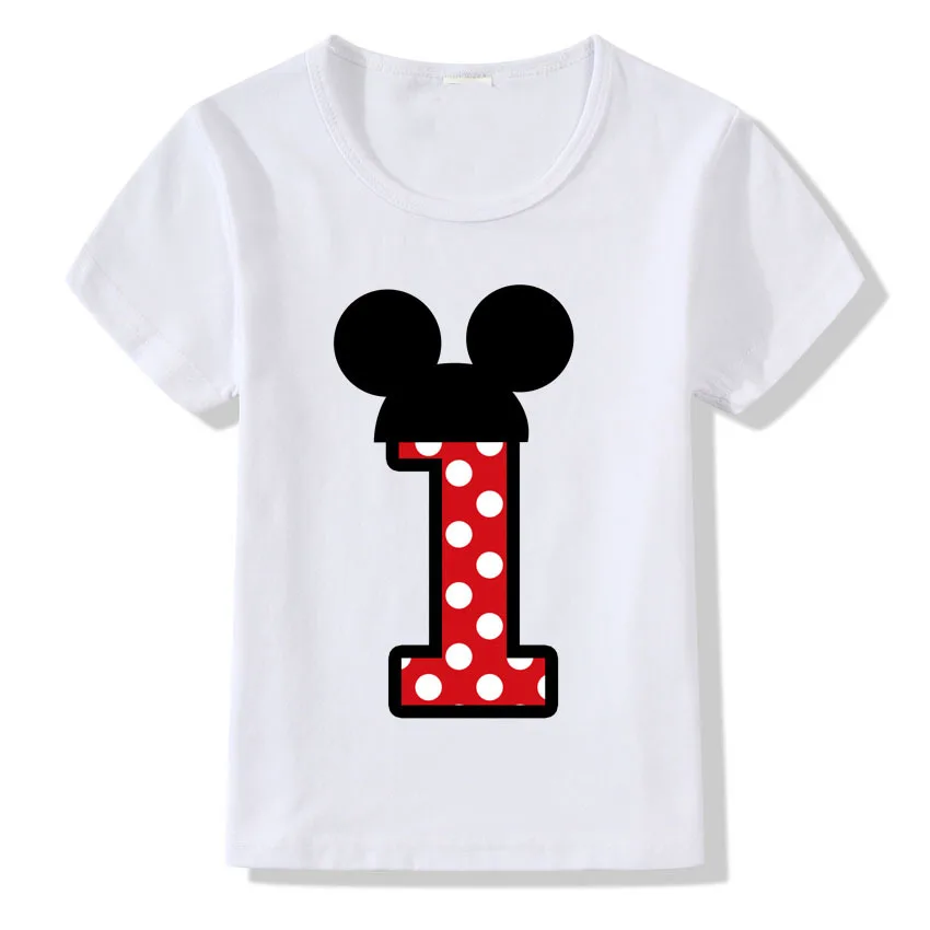 Футболка с надписью на день рождения для мальчиков и девочек милым принтом