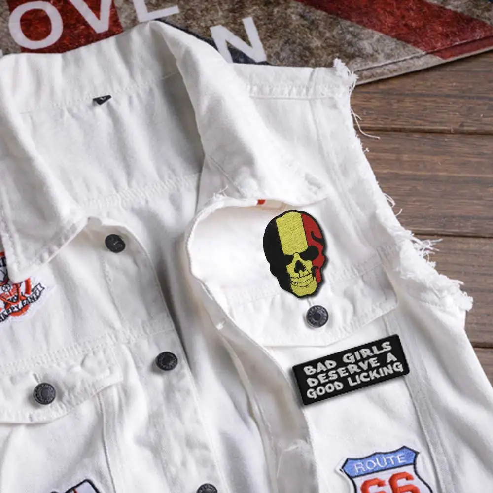 Нашивки с вышивкой в виде черепа во Франции Бельгии Италии Румынии Ирландии