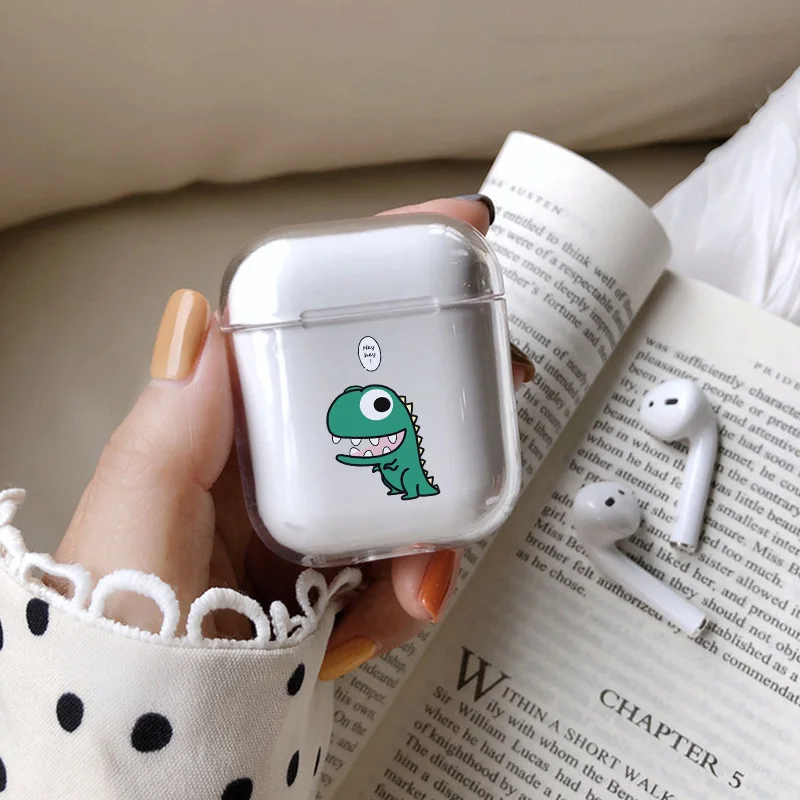 Чехол для Apple airpods чехол с милым динозавром кошкой альпакой беспроводные наушники