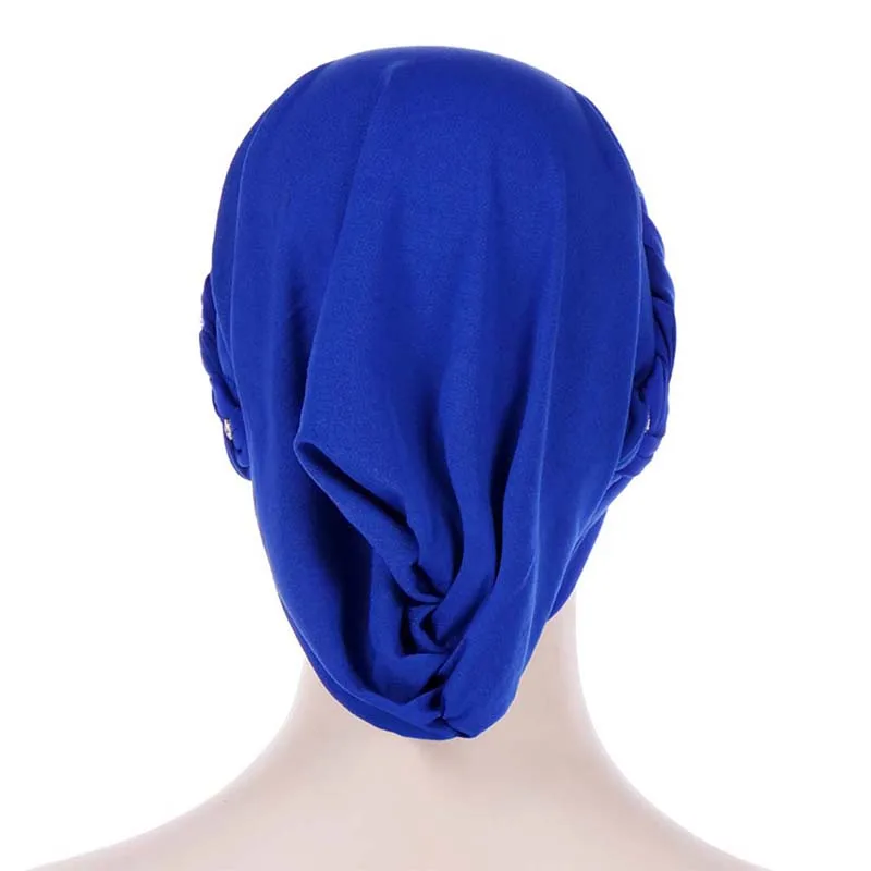 Женский мусульманский головной убор исламский хиджаб тюрбан оплетка молочный