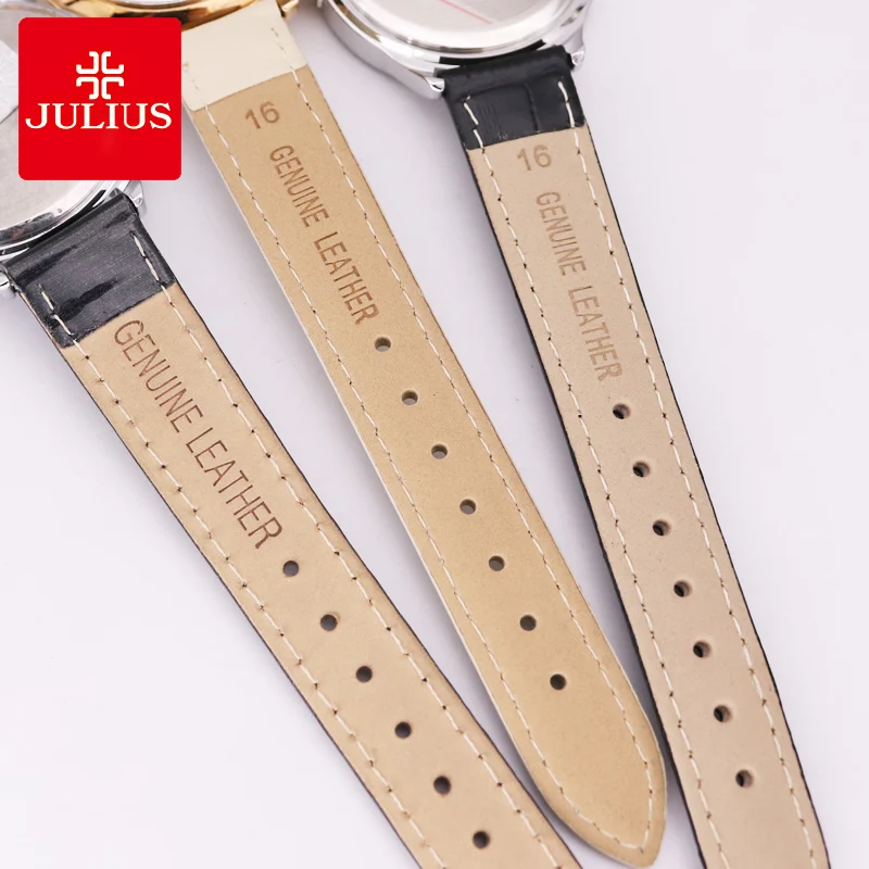 Rabatt Julius Alte Arten Dame frauen Uhr Japan Mov Not Mode Stunden Armband Echt Leder Mädchen Geburtstag Geschenk keine Box|Женские