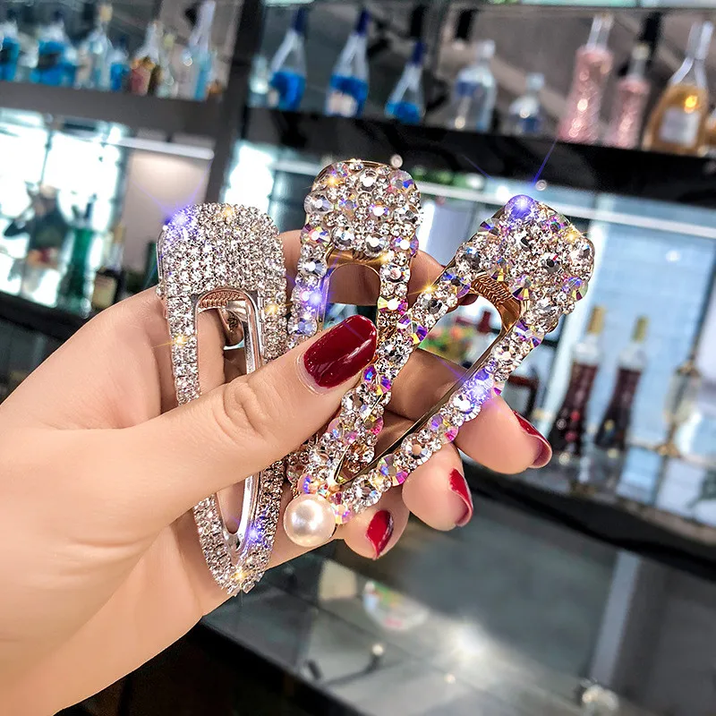 FYUAN, корейский стиль, полные стразы, шпильки для женщин, Bijoux, красочный кристалл, жемчуг, свадебные аксессуары для волос, ювелирные изделия, подарки