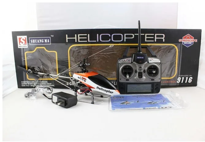 38 см двойная лошадь DH9116 вертолет 2 4G 4ch RTF rc с гироскопом p1|gyro helicopter|2.4g 4chgyro |