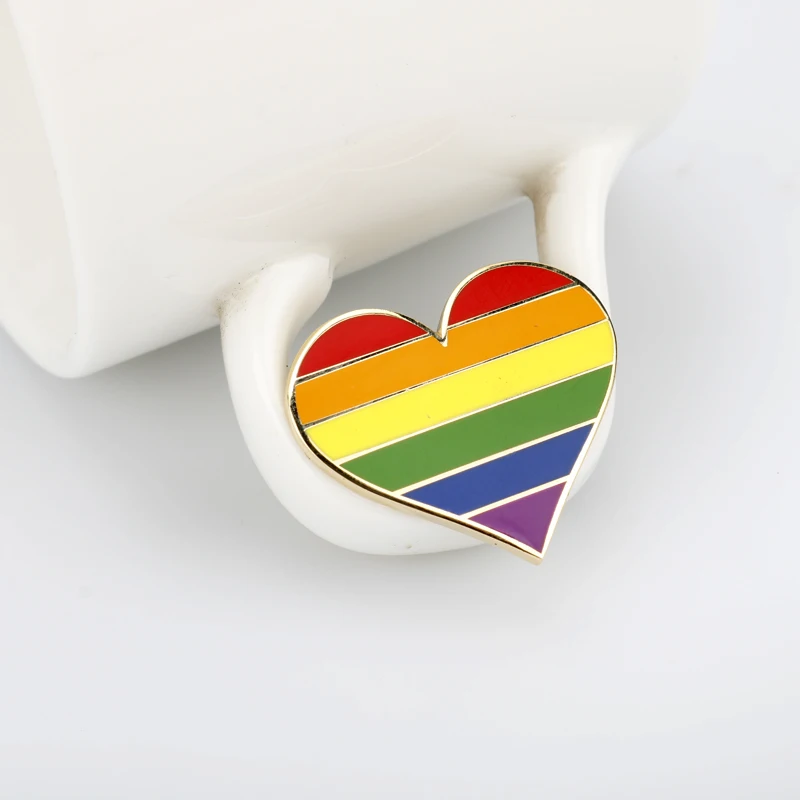 Мода Гей с надписью Rainbow Love Цветной Брошь Радужный Флаг ЛГБТ значки гей секс
