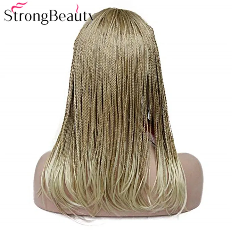 StrongBeauty синтетические женские длинные парики Плетеный вязаный крючком волосы с оголовьем половина парик