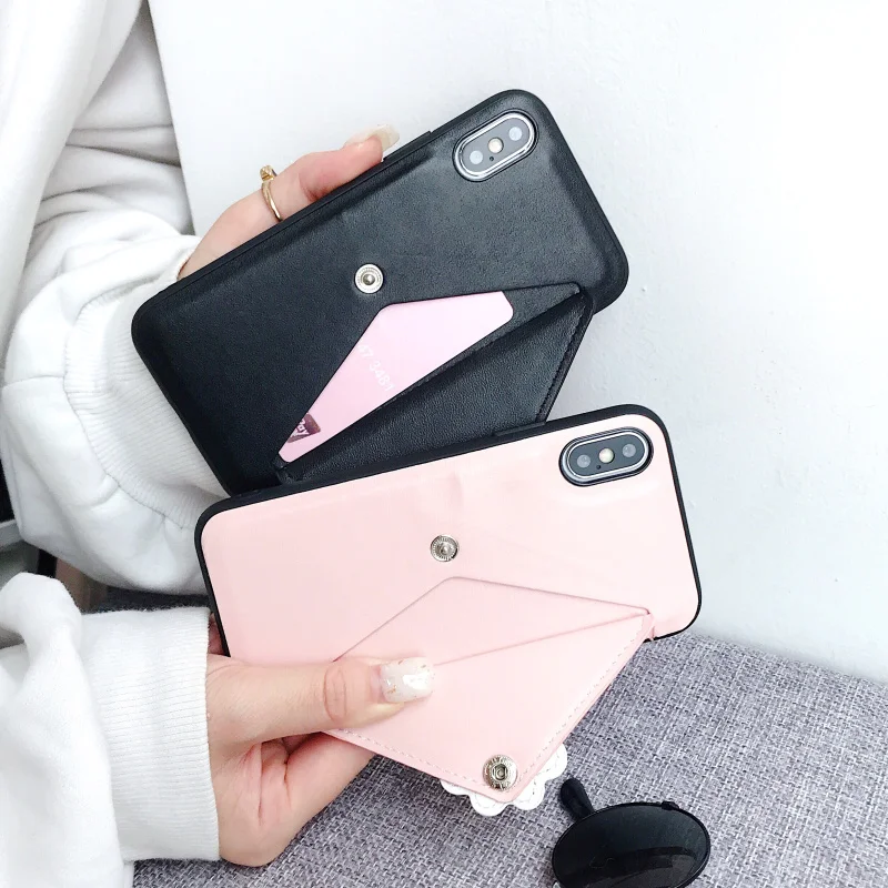 Роскошный модный Чехол бумажник для хранения iPhone SE 8 7 Plus XR XS MAX чехлы из