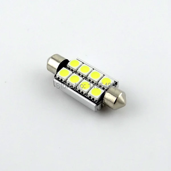 10pcs Supe quality No polarity C5W 41mm 42mm 8smd 211-2 212-2 214-2 6451 6411 canbus festoon led Interior dome map Light | Автомобили и