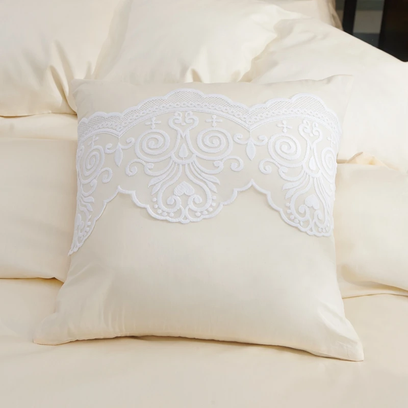 Корейский стиль бежевый розовый серый 100% хлопок Комплект постельного белья