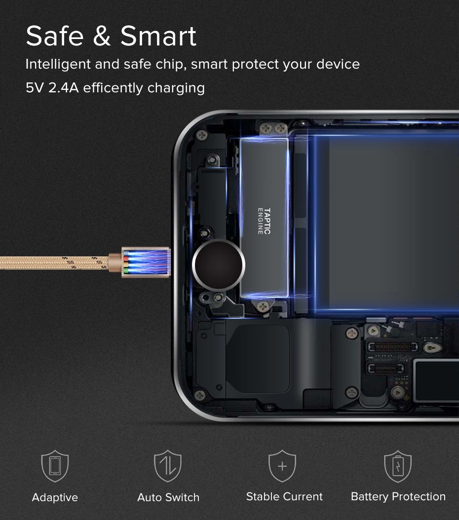 SUPTEC Micro USB кабель 2.4A нейлон Быстрая зарядка данных провод Microusb зарядное устройство кабель шнур для samsung S7 S6 Xiaomi Android смартфон