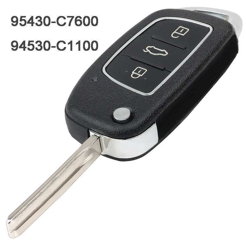 KEYECU 433 МГц ID46 чип P/N: 95430-1RAA1 замена 3 кнопки дистанционный ключ-брелок от машины для hyundai IX35 Tuscon Accent Creta Sonata i20