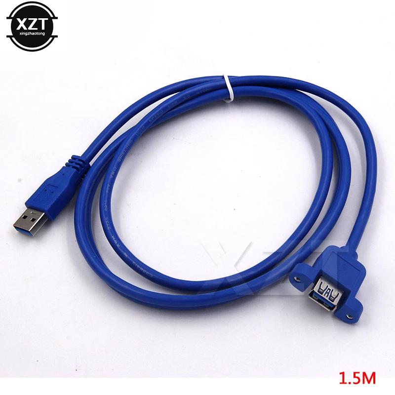 Высокоскоростной USB 3,0 папа к женскому USB 3,0 кабель-удлинитель провод компьютер хост винт крепления панели USB разъем адаптера