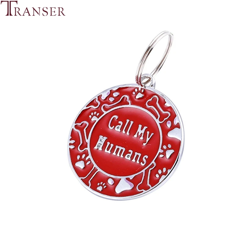 Идентификационные бирки для собак Transer надпись CALL MY Human круглой формы ошейник