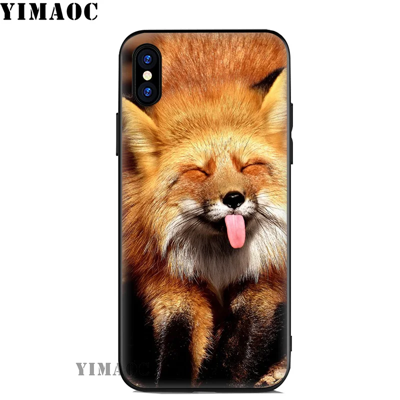 Мягкий силиконовый чехол YIMAOC Fox с милыми животными для iPhone 11 Pro Xr Xs Max X или 10 8 7 6 6S Plus