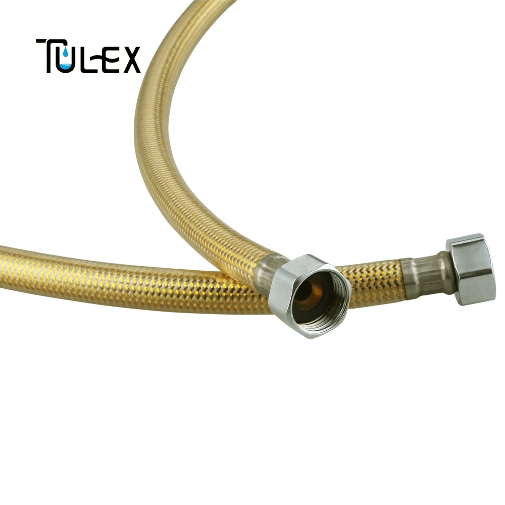 TULEX Золотой водопроводный шланг для крана 400/500/600 мм угловой клапан разъем Нержавеющая сталь Золото Туалет гибкий шланг для Ванная комната