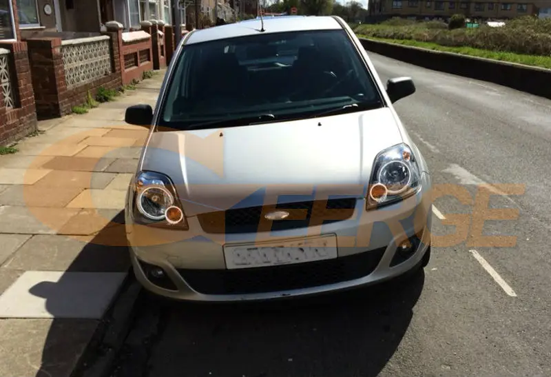 Для ford fiesta facelift 2005 2006 2007 2008 отличный RF Bluetooth контроллер многоцветный ультра яркий RGB комплект светодиодов «глаза ангела»