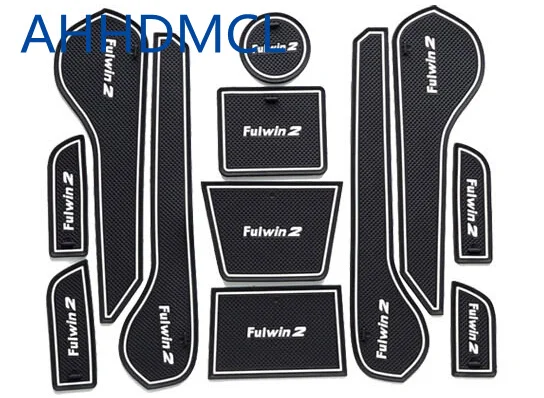

Car Door Groove Mat Gate Slot Cup Armrest Storage Pad Mat For Chery Fulwin 2 2013 2014 2015 2016