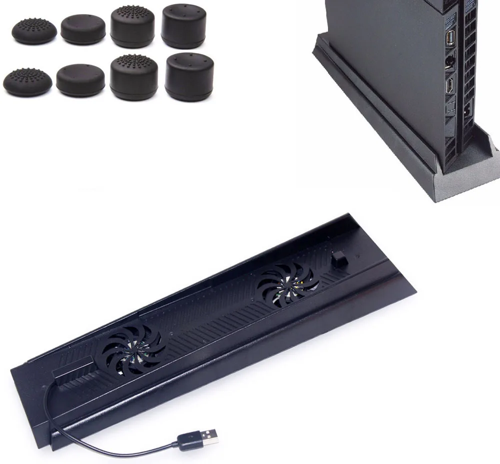 Подставка охлаждающая вертикальная для PS4 подставка с 2 вентиляторами игровых