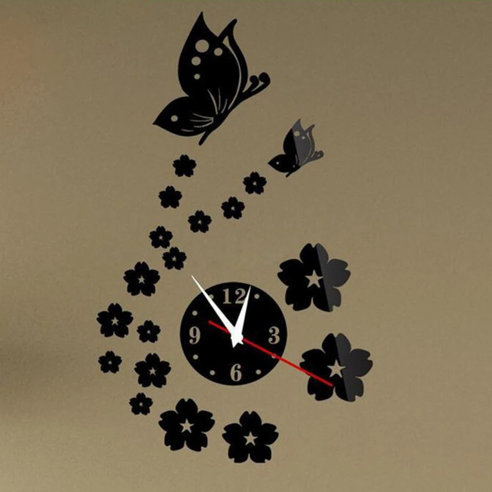 2019 новые настоящие настенные часы Современный дизайн Акриловые зеркальные diy