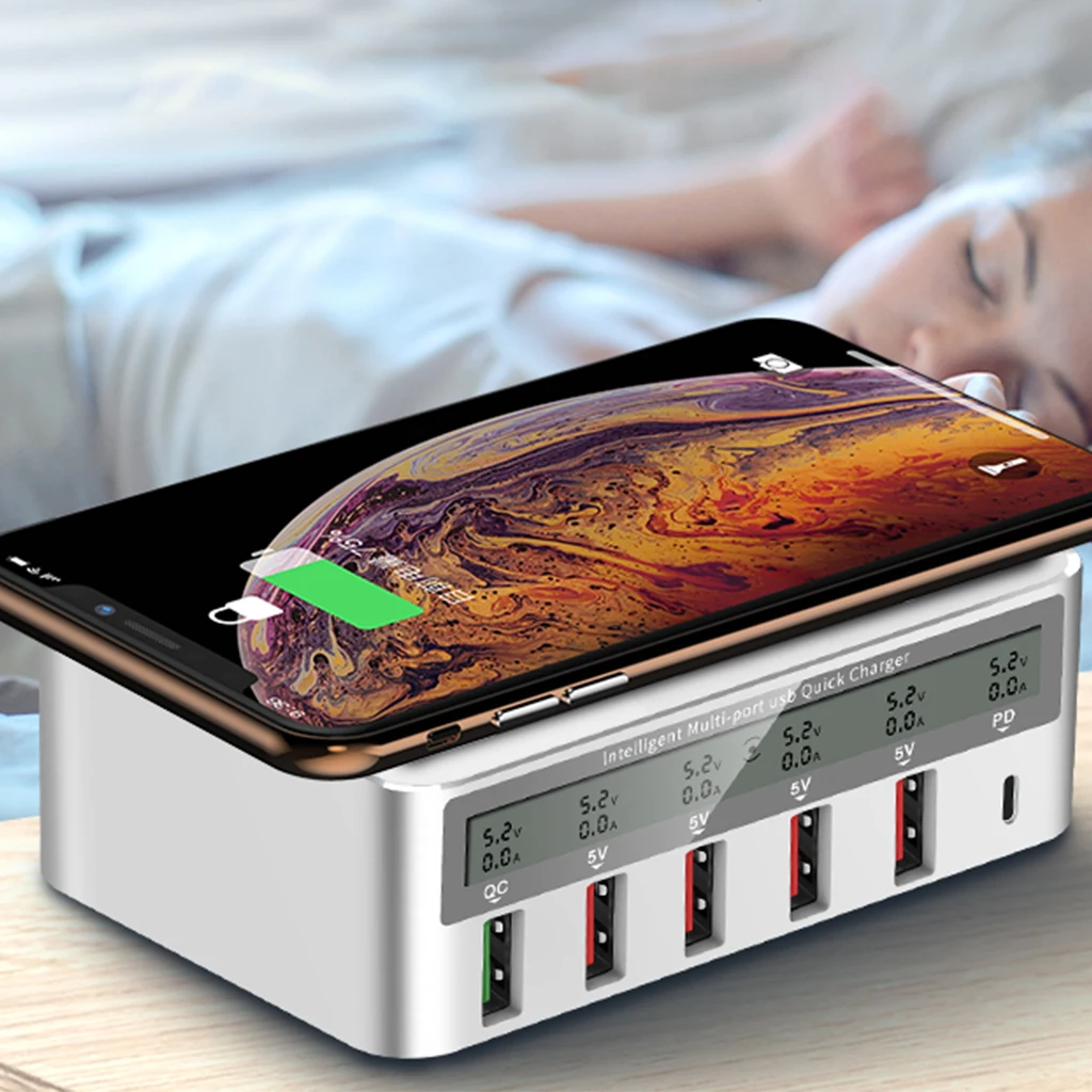 QI Беспроводное зарядное устройство Quick Charge 3,0 usb type C зарядное устройство адаптер для iPhone Xiaomi samsung Быстрое зарядное устройство QC 3,0 USB разъем