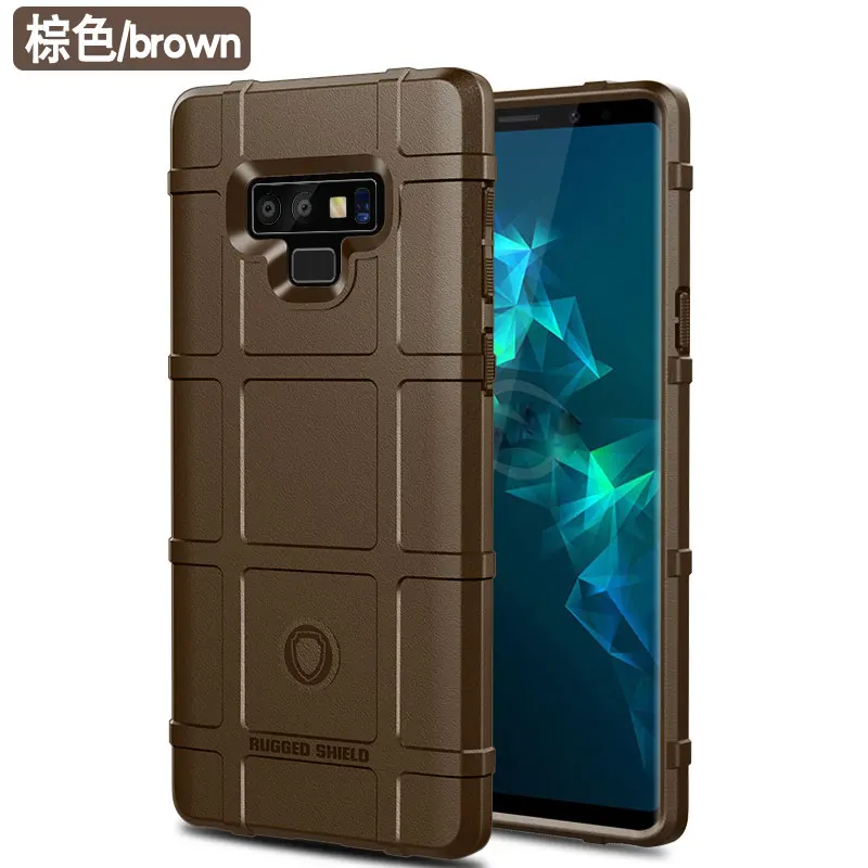 Темно-коричневый Чехол для телефона samsung Galaxy Note 9 Чехлы Note9 оболочка силиконовый чехол для телефона Fundas Coque прочная ударопрочная Защита Чехол - Цвет: Темно-коричневый