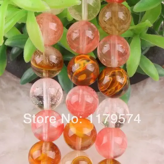 Оптовая продажа новинка 8 мм Вулкан розовый арбуз кристалл круглые бусины пряди