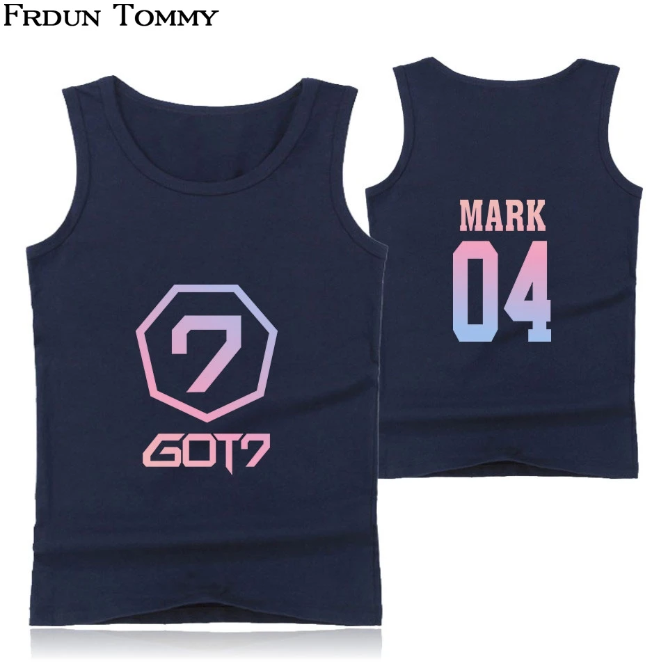 Майка Got7 MARK 04 женская с круглым вырезом повседневный Мягкий Топ без рукавов в