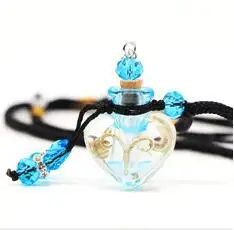 Ароматерапия пустые стеклянные эфирные масла в форме сердца бутылки автомобиля